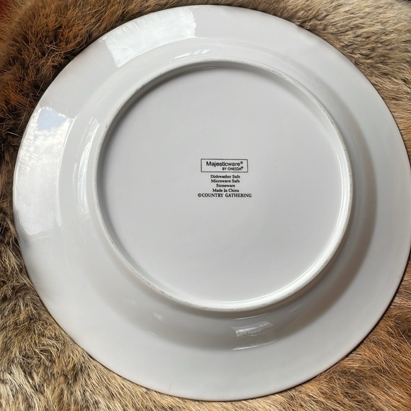 Country Gathering Majesticware Oneida Stoneware Serving Chip Plate Dish Platter - Picture 7 of 7
